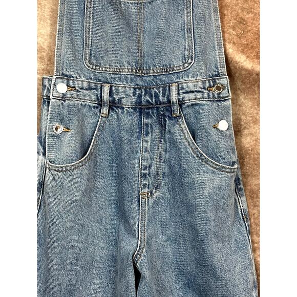 Wide Leg Denim Loose Jumper One Piece We Wore What Bib Overalls size 26 - Picture 6 of 13